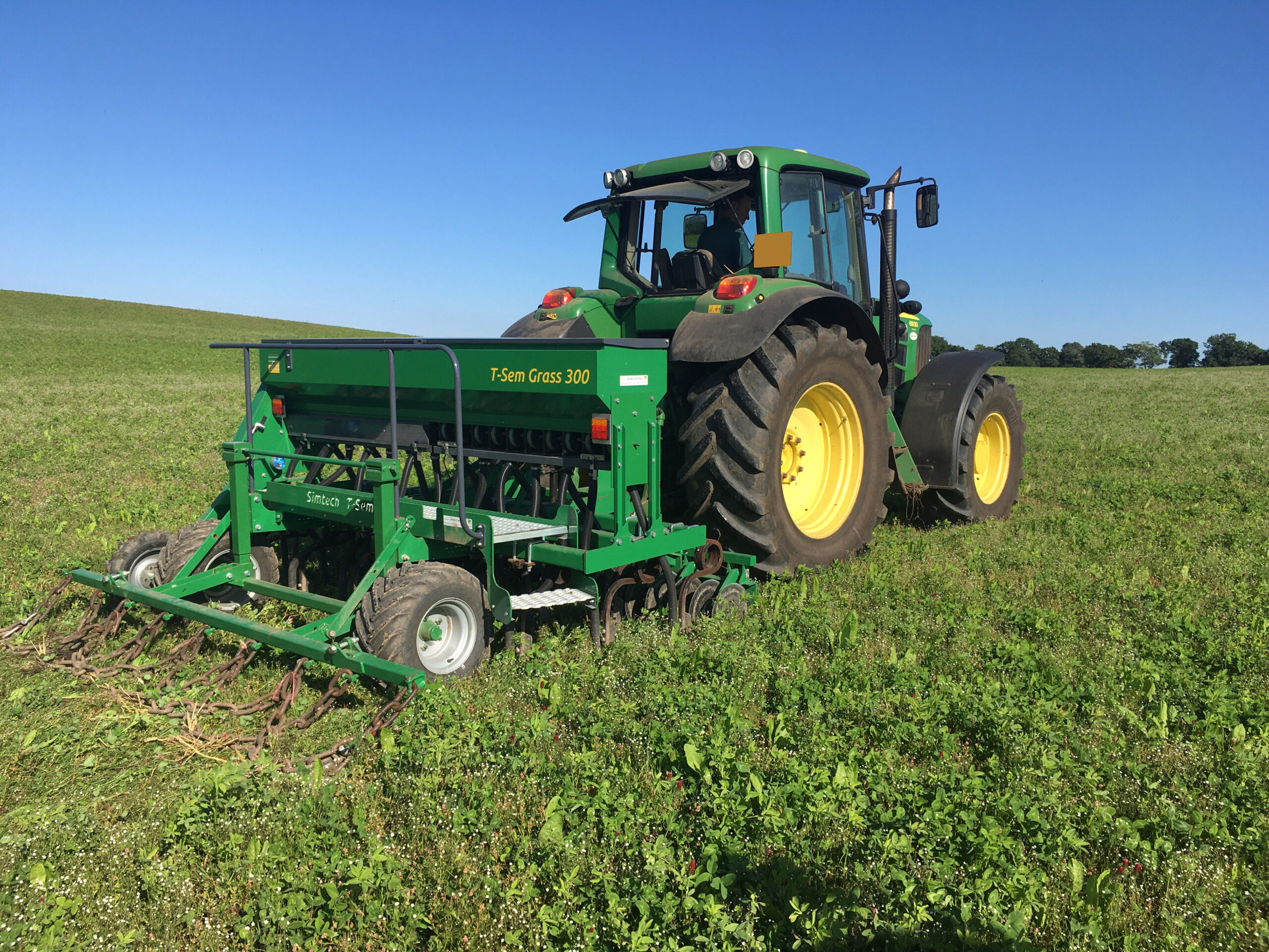 TSG 300 grass drill seeding into cover crops