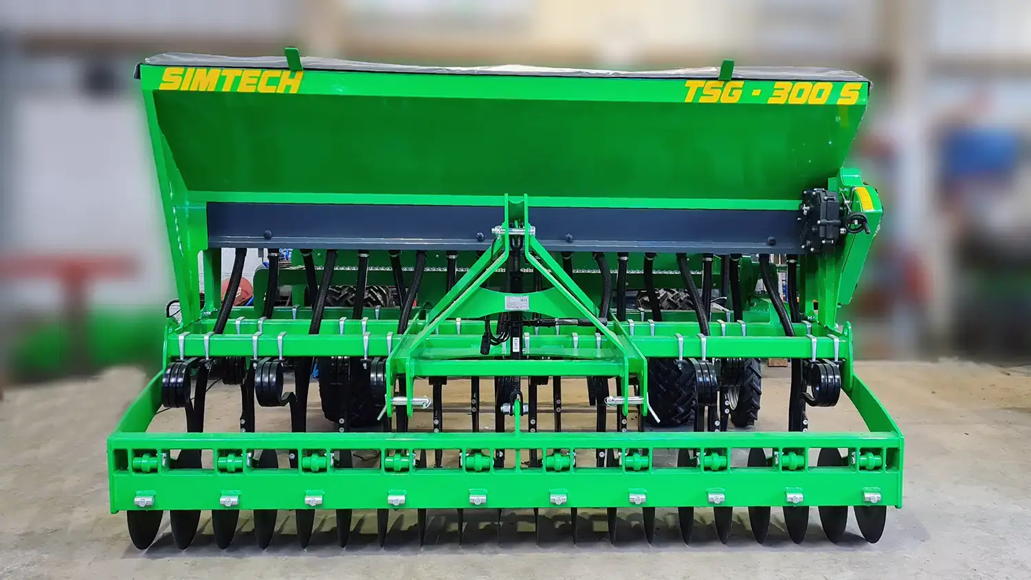 The TSG-300S is a robust, high-capacity seed drill designed for pasture and highland seeding. Built on a stronger frame with larger wheels, it incorporates 20 flexible 25mm tines to navigate rocky terrain. Featuring a 1000L hopper from the mechanical arable drill range, it ensures efficiency and large seed capability. The proven sponge metering system offers precise, reliable seeding with an infinitely variable gearbox for controlled rates from 1kg/ha to 400kg/ha. Ideal for mixed farms and challenging conditions.